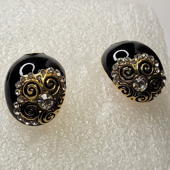 Black and Gold Earrings - Picture 5 of 6